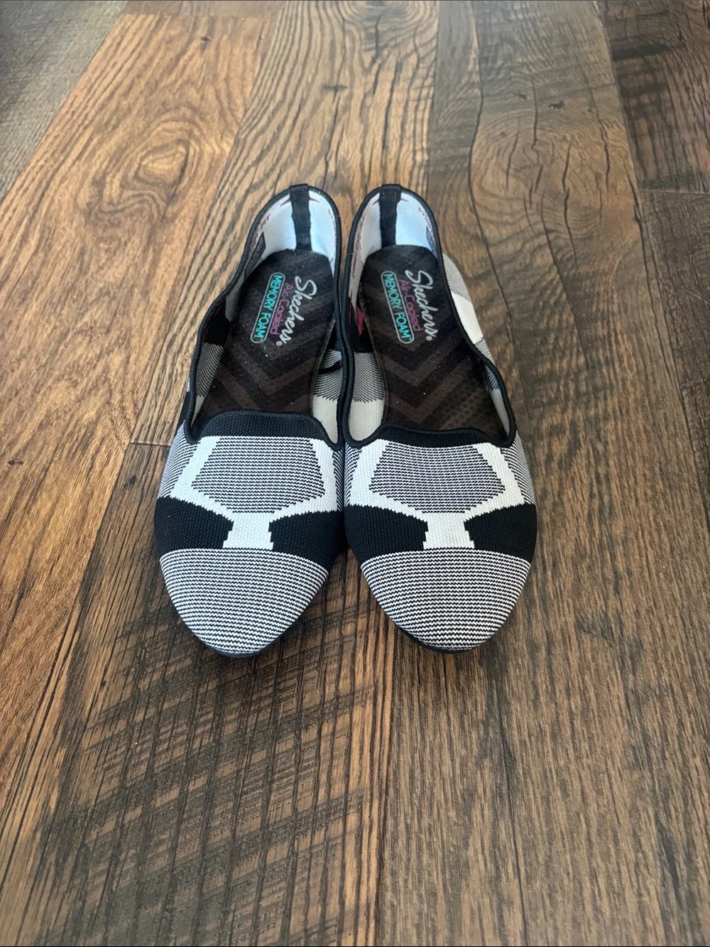 Skechers Cleo Lady Sherlock Knit Geometric Slip-On Flats Women’s Size 11